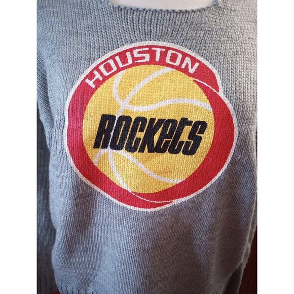 Touch By Alyssa Milano Houston Rockets Sweater NWT Sz M Gray Cross Back - Picture 3 of 7